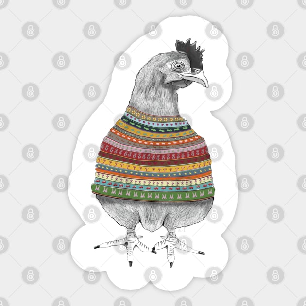 chicken knit Sticker by msmart